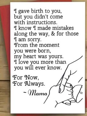 To Daughter From Mama Love Greeting Card New!